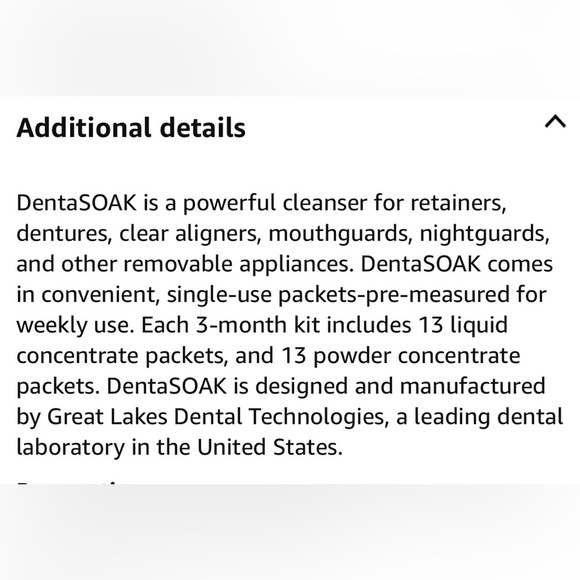 NIB DentaSoak Refill Kits Retainers Mouthguards Dentures 3 Kits 9 Month Supply - Picture 4 of 10